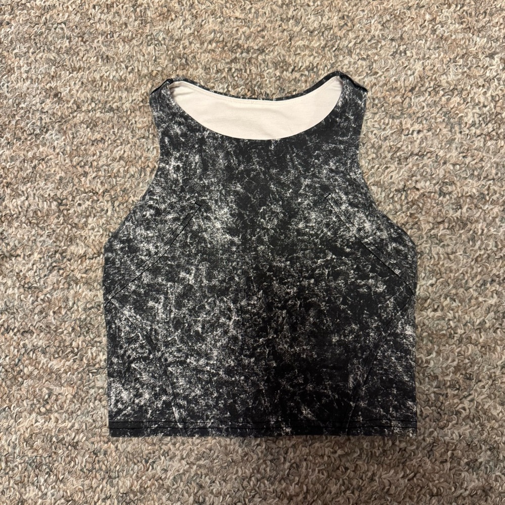 Lululemon Invigorate Training Tank top denim wash print